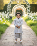 Silver Nawab Sherwani Set