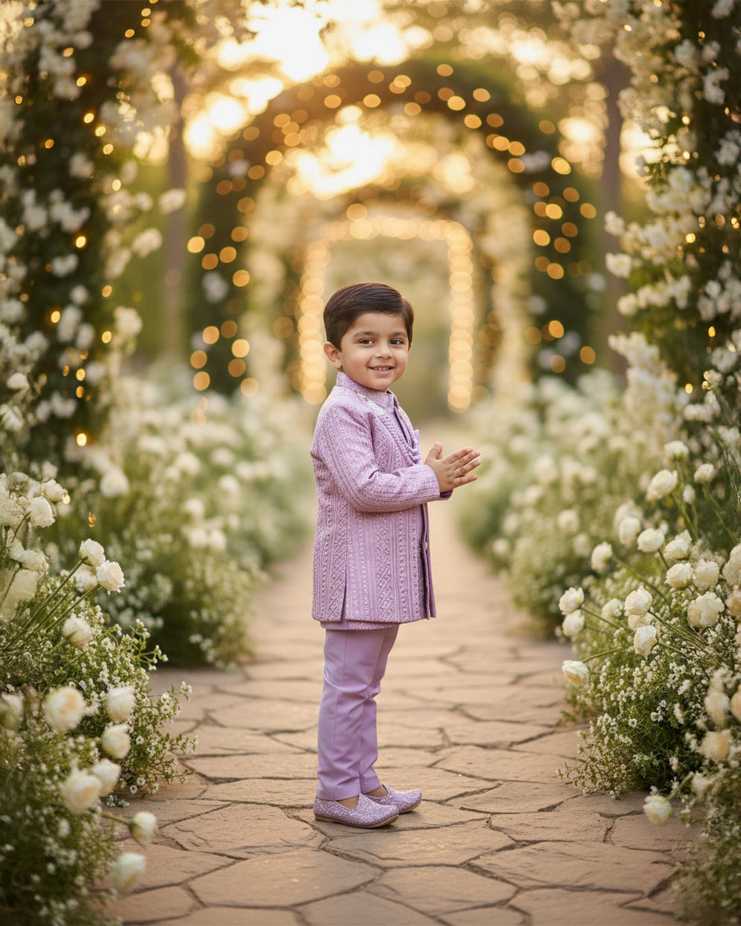Pastel Prince Pink Festive Suit