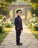 Midnight Plum Royal Bandhgala Set