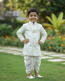 Elegant Ivory Nawabi Sherwani Dhoti
