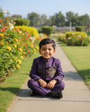 Heritage Purple Royal Bandhgala