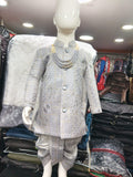 Silver Nawab Sherwani Set
